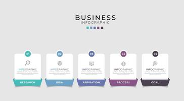 elemento infográfico empresarial con 6 opciones, pasos, diseño de plantilla vectorial numérica vector