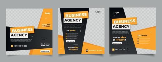 Digital business marketing banner for social media post template vector