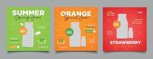 Orange juice drink menu template for restaurant promotion vector