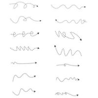 Dashed Line Arrows Vector Set For Your Projects