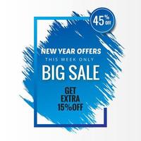 new year offer big sale discount with blue background