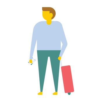 Man With Suitcase vector