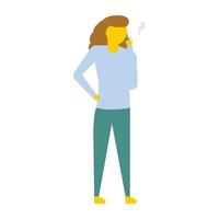 Smoking Woman Concepts vector