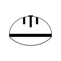 Construction helmet line icon. llustration for repair theme, doodle style vector