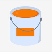 Paint bucket illustration for repair or home inovation theme. vector