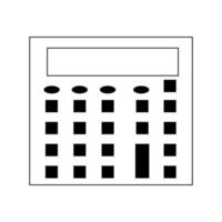 Calculator line icon. llustration for repair theme, doodle style vector
