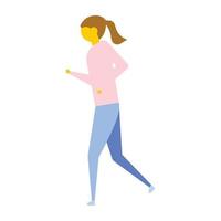 Teenage Student Walking vector