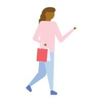 Student Girl Walking vector