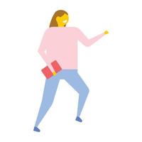 Student Girl Running vector