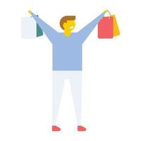 Happy Shopping Woman vector