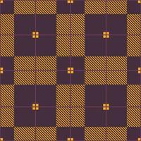 Purple checkered plaid seamless pattern. Geometric shape fabric design. Vector. vector