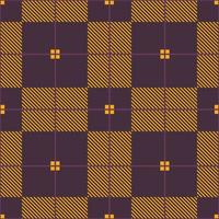 Purple checkered plaid seamless pattern. Geometric shape fabric design. Vector. vector