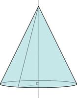 Math picture. Geometry shape 3D icon. Cone. Vector illustration