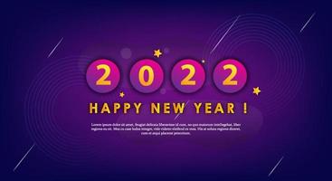 2022 Happy New Year Banner Background vector