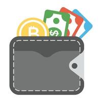 conceptos de billetera de dinero vector