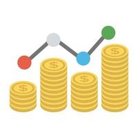 Financial Graph Concepts vector