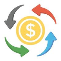 Money Circulation Concepts vector