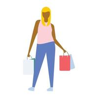 Shopping Lady Concepts vector