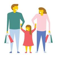 conceptos de compras familiares vector