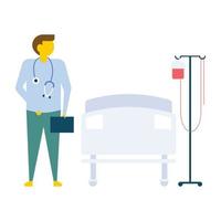 Trendy Hospital Concepts vector