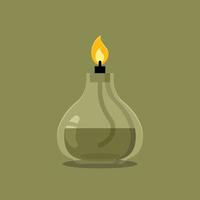 Glass candle illustration vector