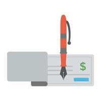 conceptos de escritura de cheques vector