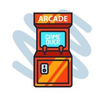 80s arcade machine icon. flat vector illustration.