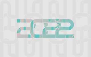 2022 with modern style text vector