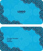 Modern business card design in blue color vector