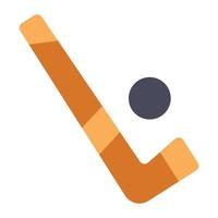 Golf icon in flat design, ice hockey in trendy flat style vector