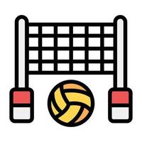 Volleyball icon in modern flat style, sports ball vector