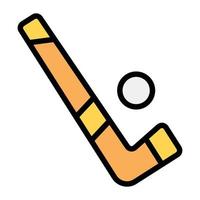 Golf icon in flat design, ice hockey in trendy flat style vector