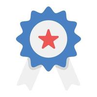 Icon of star badge in flat design, editable vector