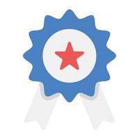 Icon of star badge in flat design, editable vector