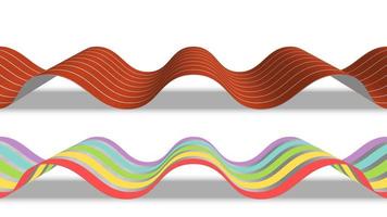 Abstract wavy athletic track and rainbow road. vector