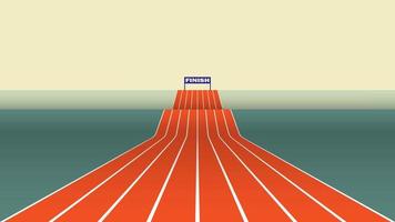 Abstract athletic track forward and upward. vector