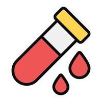 A flat style vector of blood test icon