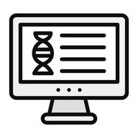 Flat design of online dna icon vector