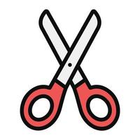 Scissors icon in flat vector, editable design vector