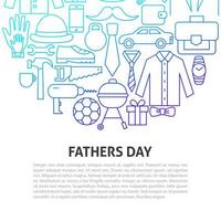 Fathers Day Line Concept vector