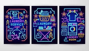 Laundry Flyer Concepts vector