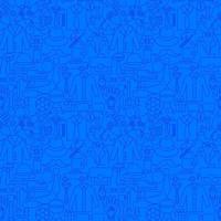 Father Day Line Seamless Pattern vector
