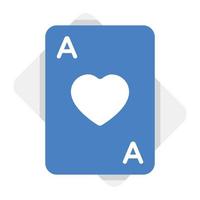 Poker icon, card game vector design