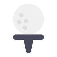 un icono de tee de golf en diseño plano editable vector
