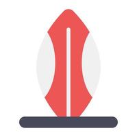 Surfboard icon, board used for surfing vector