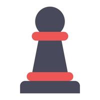 Flat vector design of chess piece, rook pawn