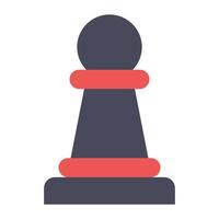 Flat vector design of chess piece, rook pawn