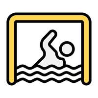 Trendy flat vector design of swimming icon