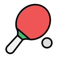 Table tennis icon in flat design. vector