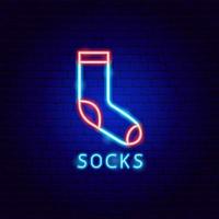 Socks Neon Label vector